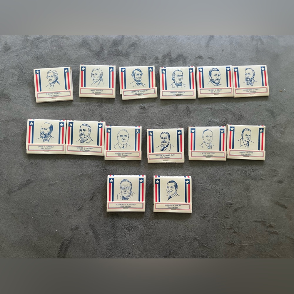 Vintage US PRESIDENTS MATCHES/MATCHBOX
